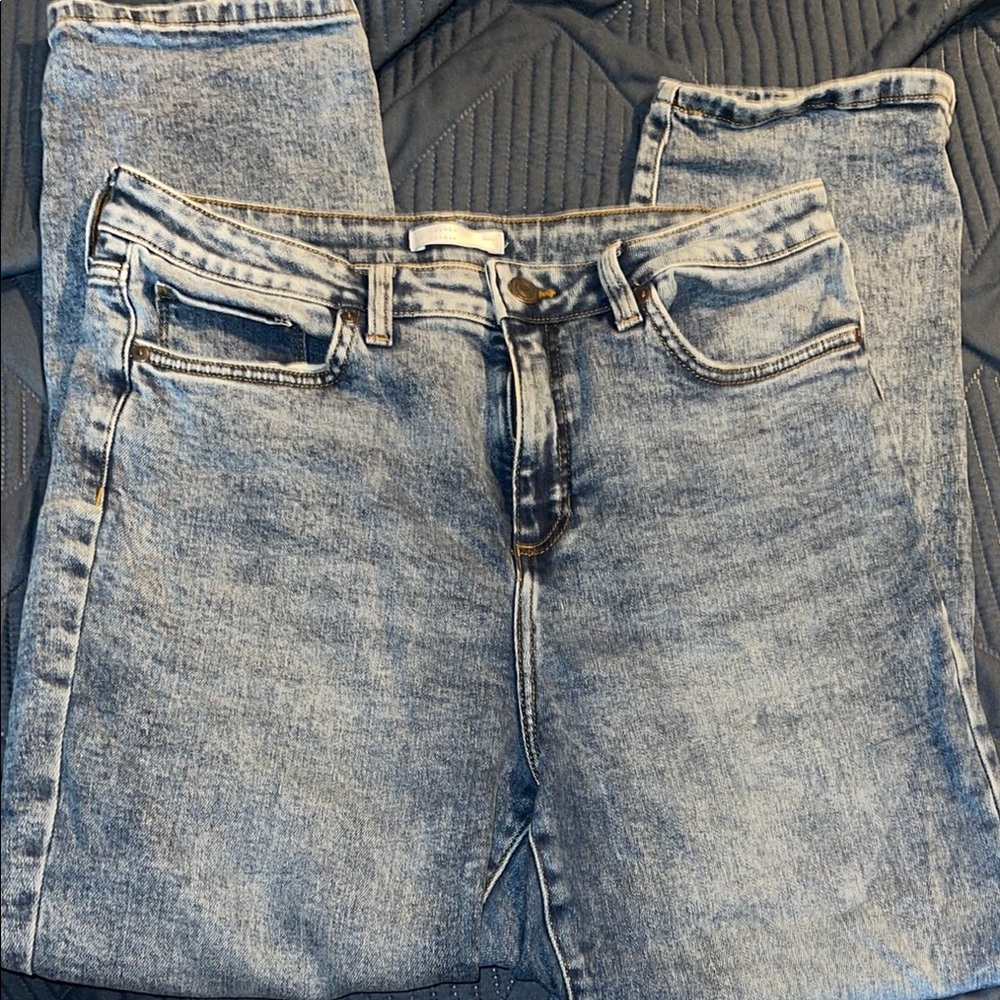 LC Lauren Conrad Women's Straight Leg Jeans - Light Blue